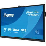 iiyama ProLite TE7513A-B1AG, Affichage public Noir, Touch, HDMI, DisplayPort, Audio, LAN, WiFi 6, USB-C, Android 14