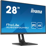iiyama Prolite XUB2893UHSU-B1 28" 4K Ultra HD Moniteur Noir, 71,1 cm (28"), 3840 x 2160 pixels, 4K Ultra HD, LED, 3 ms, Noir