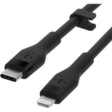 Belkin BOOSTCHARGE Câble Flex USB-C avec connecteur Lightning Noir, 1 m