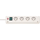 Brennenstuhl Bremounta multiprise à 4 prises Blanc, 4x prises