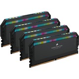 Corsair 64 Go DDR5-6200 Quad-Kit, Mémoire vive Noir, CMT64GX5M4B6200C32, Dominator Platinum RGB, XMP