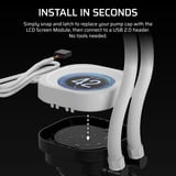 Corsair NAUTILUS RS LCD 2.1" Moniteur  Blanc