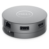 Dell Adaptateur mobile USB-C - DA310, Station d'accueil Argent, Avec fil, USB 3.2 Gen 2 (3.1 Gen 2) Type-C, 10,100,1000 Mbit/s, Argent, 3840 x 2160 pixels, 1920 x 1080 pixels