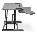 Digitus Garniture de bureau ergonomique, Support de moniteur Noir, Autonome, Réglage de la hauteur, Noir
