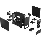 Fractal Design Pop Mini Silent Black Solid, Boîtier PC Noir, 2x USB-A 3.2 (5 Gbit/s), 2x Audio