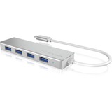 ICY BOX IB-HUB1425-C3, Hub USB Argent