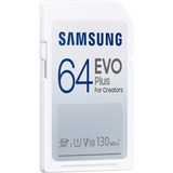 SAMSUNG EVO Plus SDHC 64 Go (2021), Carte mémoire Blanc, MB-SC64K/EU, Class 10