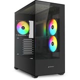 Sharkoon SK6 ARGB boîtier midi tower Noir | 2x USB-A | RGB | Verre Trempé
