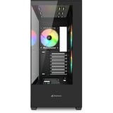 Sharkoon  boîtier midi tower Noir | 2x USB-A | RGB | Verre Trempé