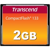 Transcend TS2GCF133 mémoire flash 2 Go CompactFlash MLC, Carte mémoire Noir, 2 Go, CompactFlash, MLC, 50 Mo/s, 20 Mo/s, Noir