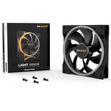 be quiet! Light Wings PWM ventilateur de boîtier RGB  Noir, 140 x 140 x 25 mm