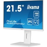 iiyama ProLite XUB2292HSU-W6 21.5" Moniteur  Blanc, 100Hz, HDMI, DisplayPort, USB, Audio, AMD FreeSync