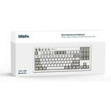 8BitDo Retro Mechanical Keyboard M Edition, clavier gaming Gris/rouge foncé, Layout États-Unis, Kailh Box White, TKL, Bluetooth Low Energy, Wireless 2.4G, USB