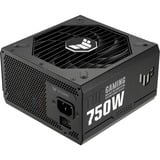 ASUS TUF Gaming Gold alimentation modulaire 750 watt Noir, 1x 12V-2x6, 3x PCIe, 750 W, 100 - 240 V, 130 W, 744 W, 130 W, 9,6 W