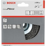 Bosch Brosses coniques à fils ondulés Clean for Metal 10 cm, Rouge