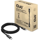 Club 3D Câble USB4 Gen3x2 Type-C bidirectionnel, 3 mètres Noir, 8K60Hz of 4K120Hz, Data 40Gbps, PD 240W(48V/5A) EPR