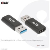Club 3D USB-C 3.2 > USB-A 3.2 Gen 1 , Adaptateur Noir