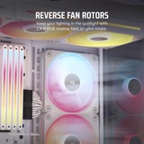 Corsair iCUE LINK LX140-R RGB PWM Reverse Fan, Ventilateur de boîtier Blanc, 4 broches PWM
