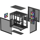 DeepCool  boîtier midi tower Noir | 2x USB-A | 1x USB-C | RGB | Verre Trempé