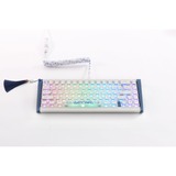 Ducky DKYOTD2024 Year of the Dragon Limited Edition, clavier Blanc/Bleu, Layout États-Unis, Cherry MX2A Purple, 65%, RGB LED, PBT + PC keycaps