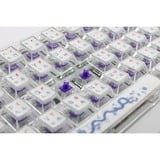 Ducky DKYOTD2024 Year of the Dragon Limited Edition, clavier Blanc/Bleu, Layout États-Unis, Cherry MX2A Purple, 65%, RGB LED, PBT + PC keycaps