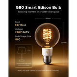 Govee Edison Bulb G80 E27 (2 pièces), Lampe à LED Transparent, Wi-Fi, Bluetooth