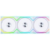 Lian Li UNI FAN SL120 Wireless Reverse Blade, Ventilateur de boîtier Blanc, 3 pièces, connecteur de ventilateur PWM à 4 broches