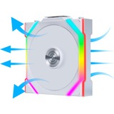 Lian Li UNI FAN SL120 Wireless Reverse Blade, Ventilateur de boîtier Blanc, 3 pièces, connecteur de ventilateur PWM à 4 broches