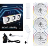 Lian Li UNI FAN TL 120 Wireless Reverse Blade ventilateurs de boîtier RGB  Blanc, 3 pièces, 120 x 124 x 28 mm, PWM, contrôleur inclus