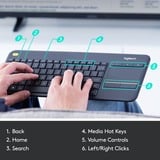 Logitech Touch K400 Plus, clavier Anthracite, Layout UE (QWERTY)