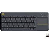 Logitech Wireless Touch K400 Plus clavier Anthracite, Layout EU (QWERTY)