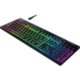 Razer BlackWidow V4 Low-Profile HyperSpeed, clavier gaming Noir, Layout États-Unis, Razer Low-Profile Yellow, LED RGB