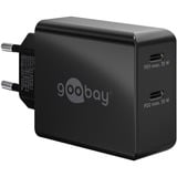 goobay 36W USB-C PD Dual chargeur Noir, 2x USB-C, Power Delivery