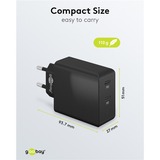 goobay 36W USB-C PD Dual chargeur Noir, 2x USB-C, Power Delivery