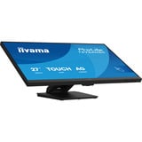 iiyama ProLite T2754MSC-B2AG 27" Moniteur tactile Noir (Mat), 1x HDMI, 1x VGA, 2x USB-A, 68,6 cm (27"), 1920 x 1080 pixels, Full HD, LED, 4 ms, Noir