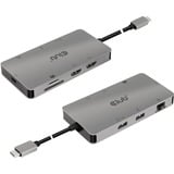 Club 3D USB 3.2 Gen1 Type-C 8-en-1, Station d'accueil Gris