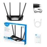 Cudy N300 Wi-Fi 4G LTE Cat4 Router, Routeur Noir, Cudy App, nano SIM-slot