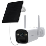 Foscam BP4, caméra de sécurité bullet 2K/4MP avec batterie WiFi, Caméra de surveillance Blanc, Vision nocturne en couleur