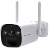 Foscam BP4, caméra de sécurité bullet 2K/4MP avec batterie WiFi, Caméra de surveillance Blanc, Vision nocturne en couleur