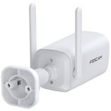 Foscam BP4, caméra de sécurité bullet 2K/4MP avec batterie WiFi, Caméra de surveillance Blanc, Vision nocturne en couleur