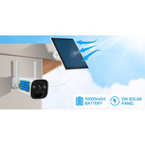 Foscam BP4, caméra de sécurité bullet 2K/4MP avec batterie WiFi, Caméra de surveillance Blanc, Vision nocturne en couleur