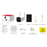 Foscam BP4, caméra de sécurité bullet 2K/4MP avec batterie WiFi, Caméra de surveillance Blanc, Vision nocturne en couleur