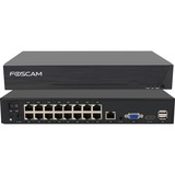 Foscam FNA216HE, Enregistreur vidéo en réseau Noir, 16 canaux, 4K/8MP, PoE