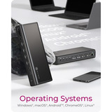 ICY BOX IB-DK7401-CU31 17 en 1, Station d'accueil Noir