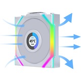 Lian Li UNI FAN SL120 LCD Wireless, Ventilateur de boîtier Blanc, Connecteur de ventilateur PWM à 4 broches