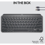 Logitech MX Keys Mini Minimalist Wireless Illuminated Keyboard (clavier sans fil éclairé) Graphite, Bluetooth