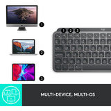 Logitech MX Keys Mini Minimalist, clavier Graphite, Mise en page aux États-Unis (international), Bluetooth