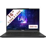 MSI Stealth A16 AI+ (A3XWIG-018BE) 16" PC portable gaming  Noir | Ryzen AI 9 HX 370 | RTX 5080 | 32 Go | SSD 2 To | 240 Hz