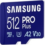 SAMSUNG microSD512Go PRO Plus (2023) Cl10SDHC SA, Carte mémoire Bleu