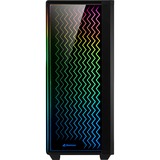 Sharkoon RGB LIT 200, Boîtier PC Noir, USB 3.2, Window-Kit